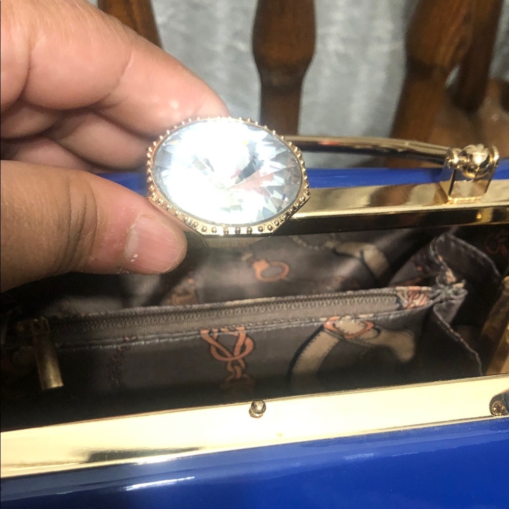 Terre Glossy Blue Mini Bag - Picture 10 of 12